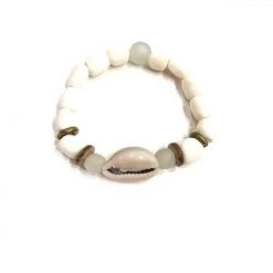 Twine + Twig Cowrie Tribal Stack Bracelet Cowrie Collection