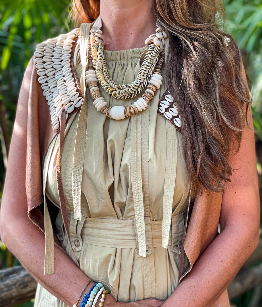 Twine & Twig Rocio G Cowrie Vest | Camel Apparel 3 Twine & Twig Rocio G Cowrie Vest | Camel Apparel