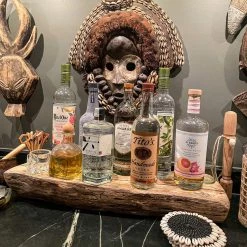 Twine + Twig Rattan Coaster With Cowrie Shell - Brown | Set Of 4