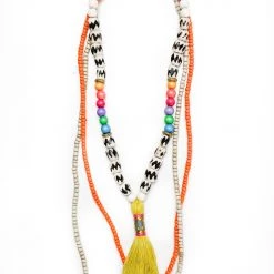 Twine + Twig Teen Collection Tween Tassel Necklace Set | Yellow