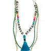 Twine + Twig Tween Tassel Necklace Set | Blue