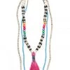 Twine + Twig Teen Collection Tween Tassel Necklace Set | Pink