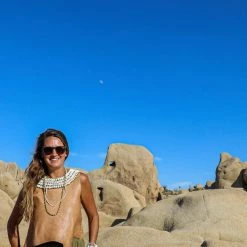 Twine & Twig Rocio G Cowrie Vest | Camel Apparel