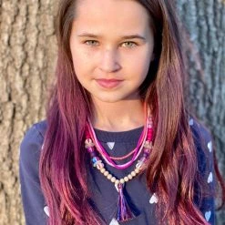 Twine + Twig Box Chain Necklace | Light Pink Teen Collection