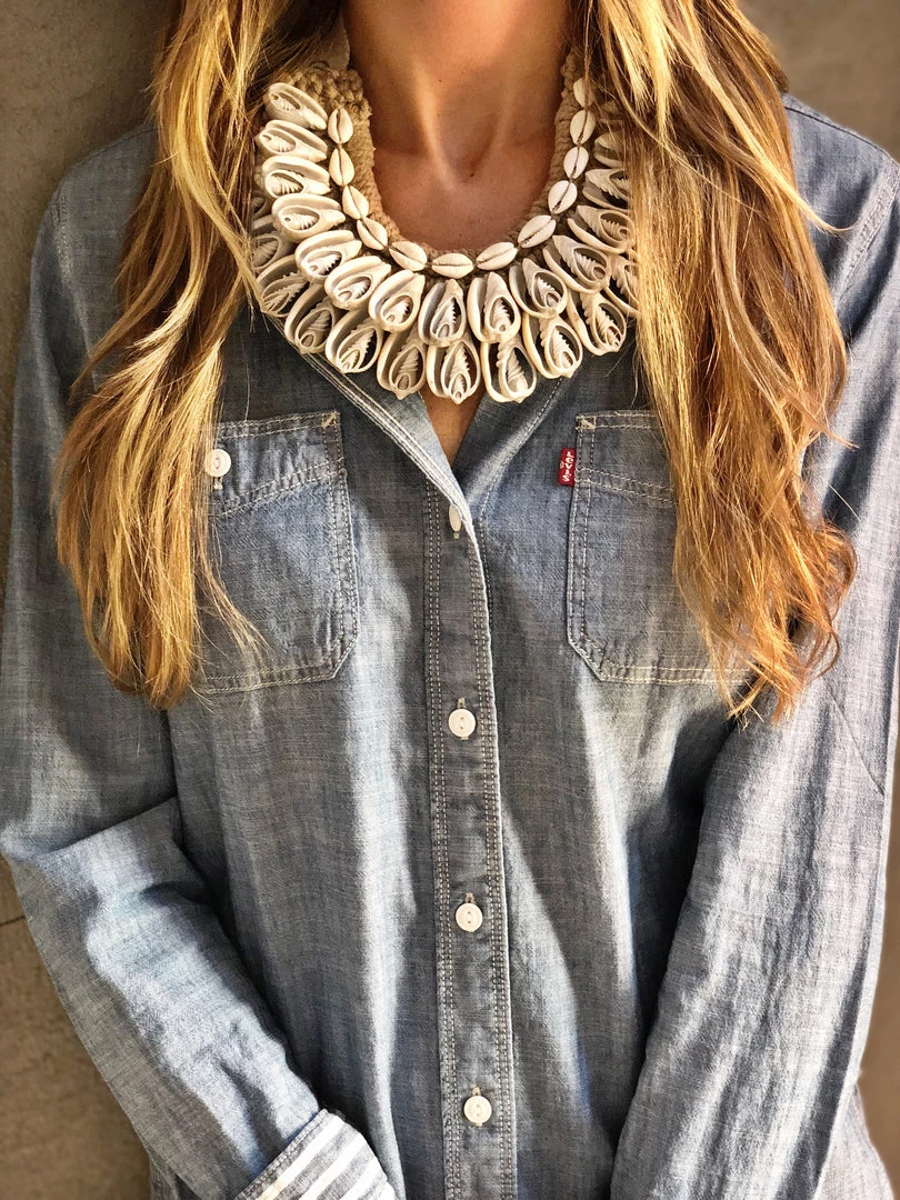 Twine + Twig Cowrie Collection Cowrie Collar Necklace | Edition 2 2 Twine + Twig Cowrie Collection Cowrie Collar Necklace | Edition 2