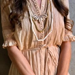 Twine + Twig Cowrie Layer Necklace Set | Gold