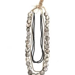 Twine + Twig Neutral Collection Neck Party | Mist Batik