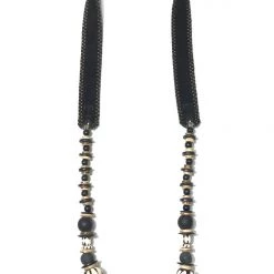 Twine + Twig Long Classic Necklace | Black Batik B+W Collection