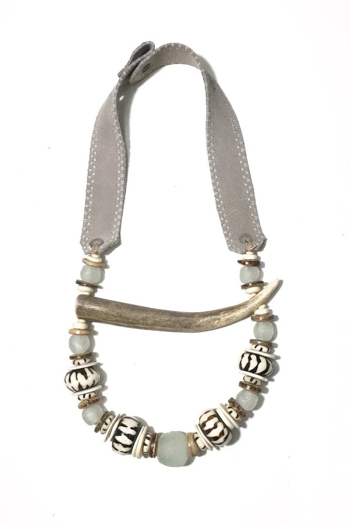 Twine + Twig Antler Tip Classic Necklace | Neutral Neutral Collection 1 Twine + Twig Antler Tip Classic Necklace | Neutral Neutral Collection