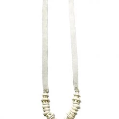 Twine + Twig Antler Slim Tip Necklace | B + W
