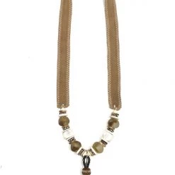 Twine + Twig Neutral Collection Double Tassel Horse Hair Necklace