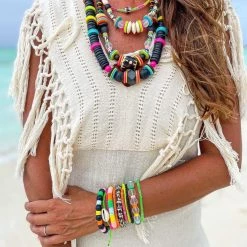 Twine + Twig Teen Collection Intricate Stack Bracelet | Electric White 17 Twine + Twig Teen Collection Intricate Stack Bracelet | Electric White