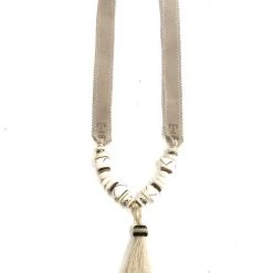 Twine + Twig Tassel Horse Hair Necklace | Ivory