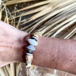 Twine + Twig Tribal Stack Bracelet | Brown Cowrie Collection