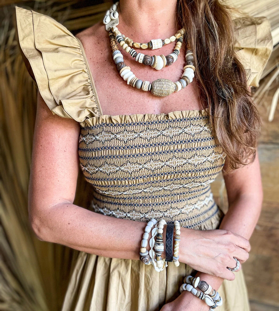 Twine + Twig Cowrie Collection Layered Classic Necklace | Cowrie 2 Twine + Twig Cowrie Collection Layered Classic Necklace | Cowrie