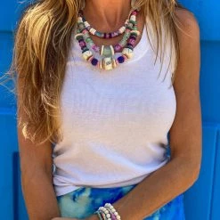 Twine + Twig Tones Collection Layered Classic Necklace | Tie Dye