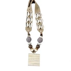 Twine + Twig Cowrie Collection Mid Pendant Necklace | Cowrie
