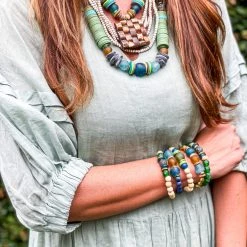 Twine + Twig Earth Collection Tribal Stack Bracelet | Earth