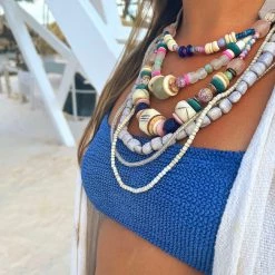 Twine + Twig Tones Collection Layered Classic Necklace | Tie Dye