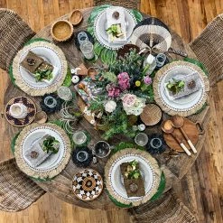 Twine + Twig Cowrie Collection Cutlery Holder Cream | Set Of 4