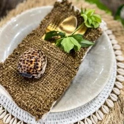 Twine + Twig Cowrie Collection Cutlery Holder Brown | Set Of 4