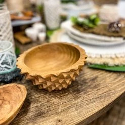 Twine + Twig Cowrie Collection Wooden Bowl