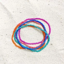 Twine + Twig Tropic Collection Thin Seed Bracelet Set | Tropic