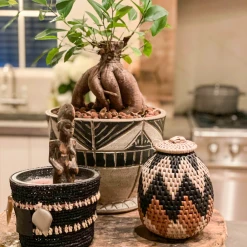 Twine + Twig Zulu Mini Lidded Basket Lifestyle