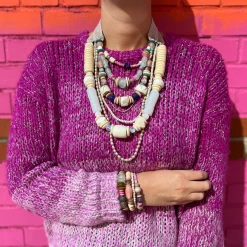 Twine + Twig Tones Collection Layered Classic Necklace | Tie Dye