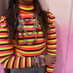 Twine & Twig Slim Peace Pendant Necklace | Pink + Pavé Pink + Pavé Collection