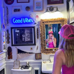 Twine + Twig Smiley Face Trucker Hat | Pink Teen Collection