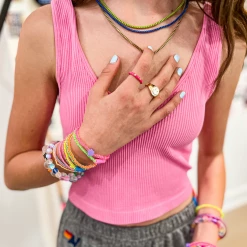 Twine + Twig Teen Collection Lightning Bolt Ring | Gold