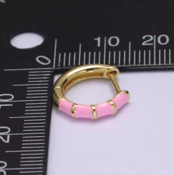 Twine + Twig Chain Collection Huggie Hoop Earrings | Purple