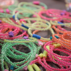 Twine + Twig Teen Collection Teen Vinyl Seed Bracelet | Orange