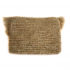 Twine + Twig Straw Grass Fringe Raffia Clutch