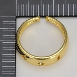 Twine + Twig Teen Collection Lightning Bolt Ring | Gold