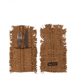 Twine + Twig Cowrie Collection Cutlery Holder Brown | Set Of 4