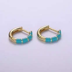 Twine + Twig Huggie Hoop Earrings | Blue Chain Collection