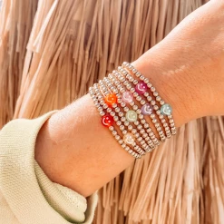 Twine + Twig Gold Smiley Face Bracelet | Multi