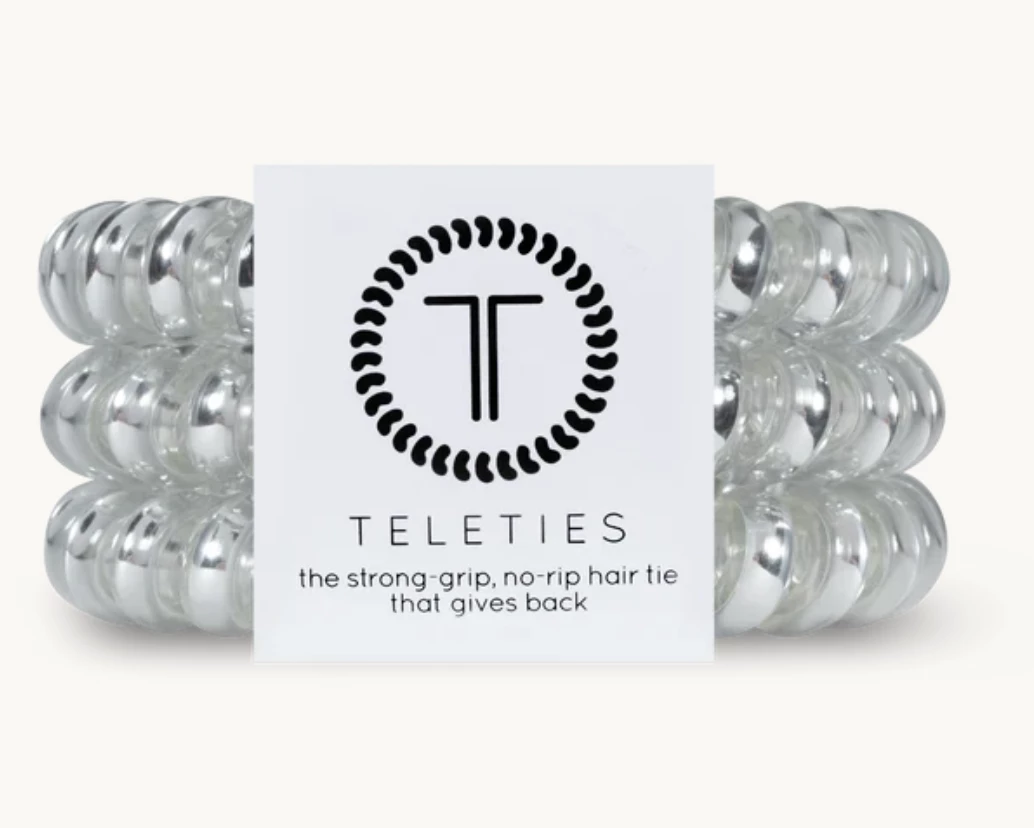 Twine + Twig TELETIES | Electric Silver | Large 1 Twine + Twig TELETIES | Electric Silver | Large