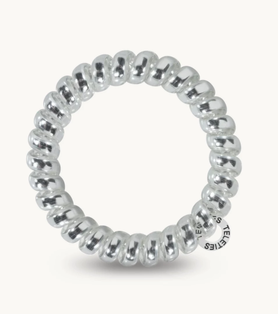 Twine + Twig TELETIES | Electric Silver | Large 2 Twine + Twig TELETIES | Electric Silver | Large