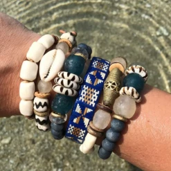 Twine + Twig Cowrie Tribal Stack Bracelet Cowrie Collection