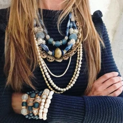 Twine + Twig Bracelets Trio Stack Bracelet Set | Indigo