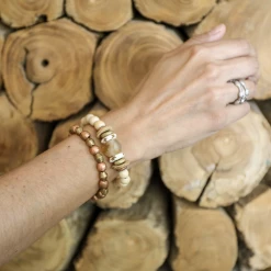 Twine + Twig Neutral Collection Single Stack Bracelet | Sunkissed 7 Twine + Twig Neutral Collection Single Stack Bracelet | Sunkissed