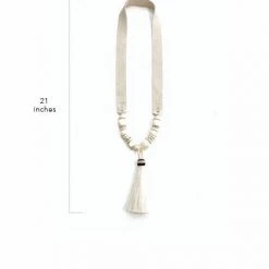 Twine + Twig Tassel Horse Hair Necklace | Ivory 13 Twine + Twig Tassel Horse Hair Necklace | Ivory