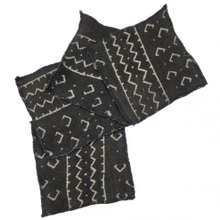 Twine & Twig Sales 16 Twine + Twig Cowrie Collection Cocktail Napkin Set | Black Tribal