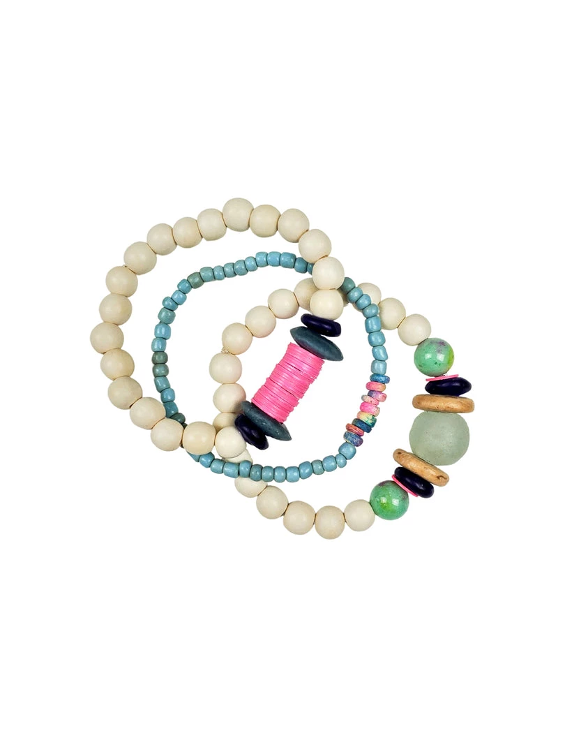Twine + Twig Trio Stack Bracelet Set | Tie Dye Tones Collection 1 Twine + Twig Trio Stack Bracelet Set | Tie Dye Tones Collection