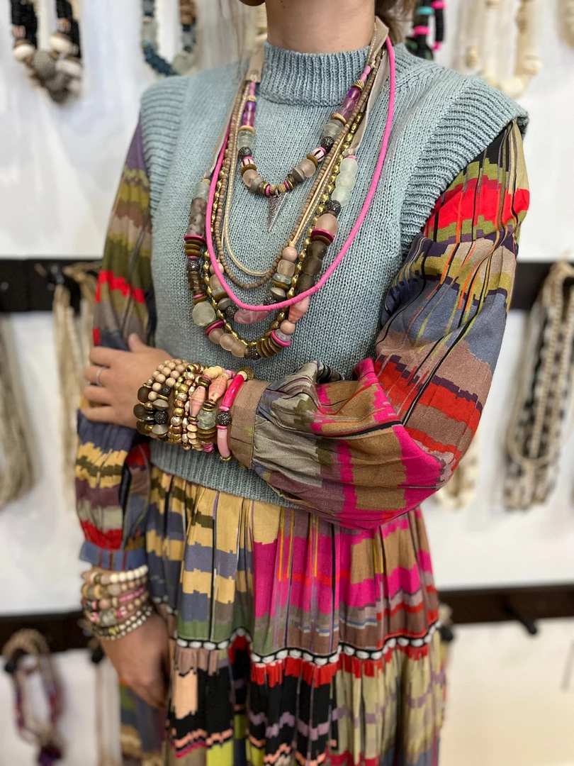 Twine & Twig Intricate Stack Bracelet | Pink + Pavé Pink + Pavé Collection 11 Twine & Twig Intricate Stack Bracelet | Pink + Pavé Pink + Pavé Collection