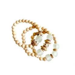 Twine + Twig Trio Stack Bracelet Set | Cream Bracelets