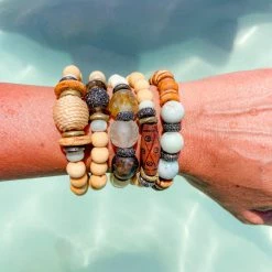 Twine + Twig Sea Glass Collection Stacked Single Stack Bracelet | Sea Glass